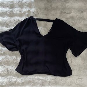 Forever 21 Black V-Neck Blouse